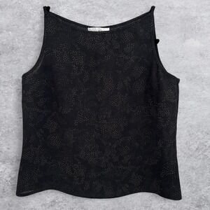 Rena Rowan High Neck Black Sleeveless Tank Size 2P